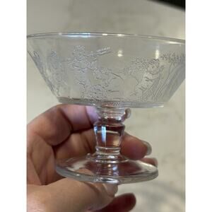 Antique Riverside Glass Compote Bowl, "Cupids Bowl", EAP, 1880's